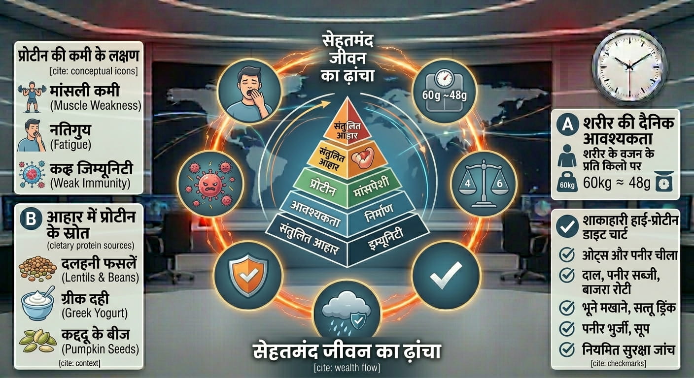 क्या आपकी थाली में पर्याप्त प्रोटीन है? जानिए भारतीय डाइट में प्रोटीन की कमी और इसके गंभीर नुकसान