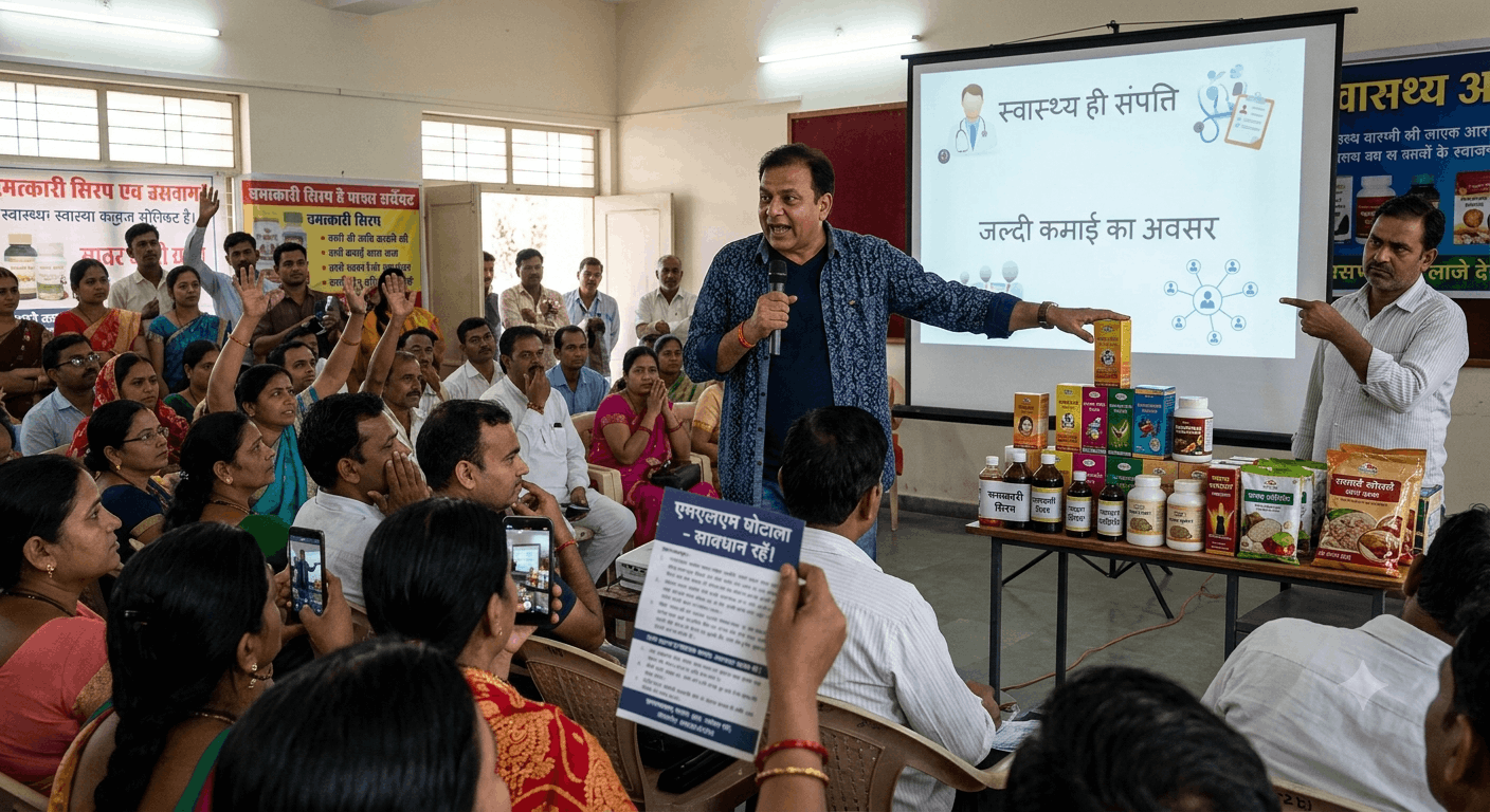 भारत में MLM का काला सच: क्या आप भी 'नेटवर्क मार्केटिंग' के नाम पर नकली दवाइयां और महंगे प्रोडक्ट खरीद रहे हैं?