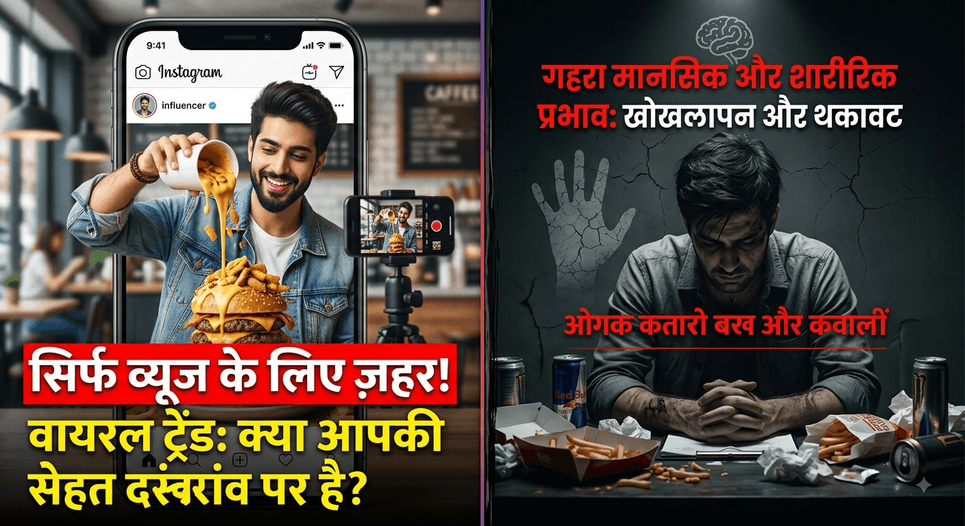 वायरल ट्रेंड या धीमा जहर? सोशल मीडिया इन्फ्लुएंसर्स, जंक फूड और आपके स्वास्थ्य पर इसका गहरा असर